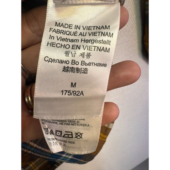 Marmot Mens Marmot Plaid Button-Up Shirt Medium Yellow Brown - Picture 3 of 14